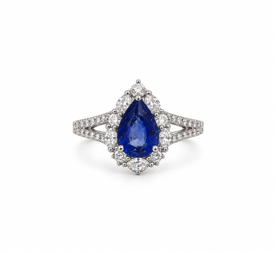 Anello Crivelli Donna in Oro bianco Zaffiro blu 1.25 Ct 035-VR26670 ZAFFIRO - 035-VR26670 ZAFFIRO